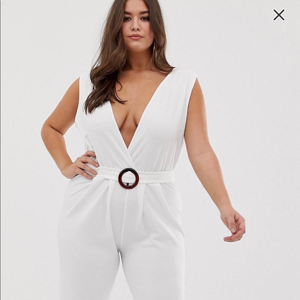 ASOS Curve White Jumpsuit